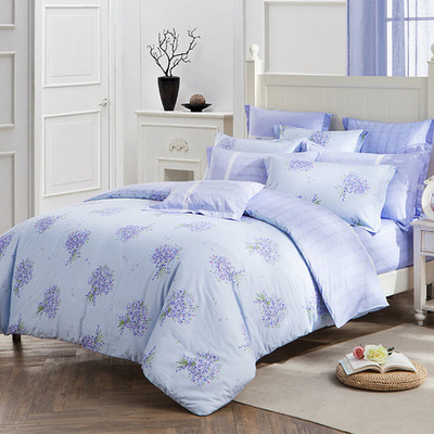 樂優(yōu)家家紡 全棉四件套 紫色蜜語 220*240cm