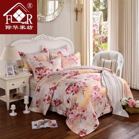 時(shí)尚花語，舒適相伴——際華家紡純棉斜紋活性印花四件套評(píng)測